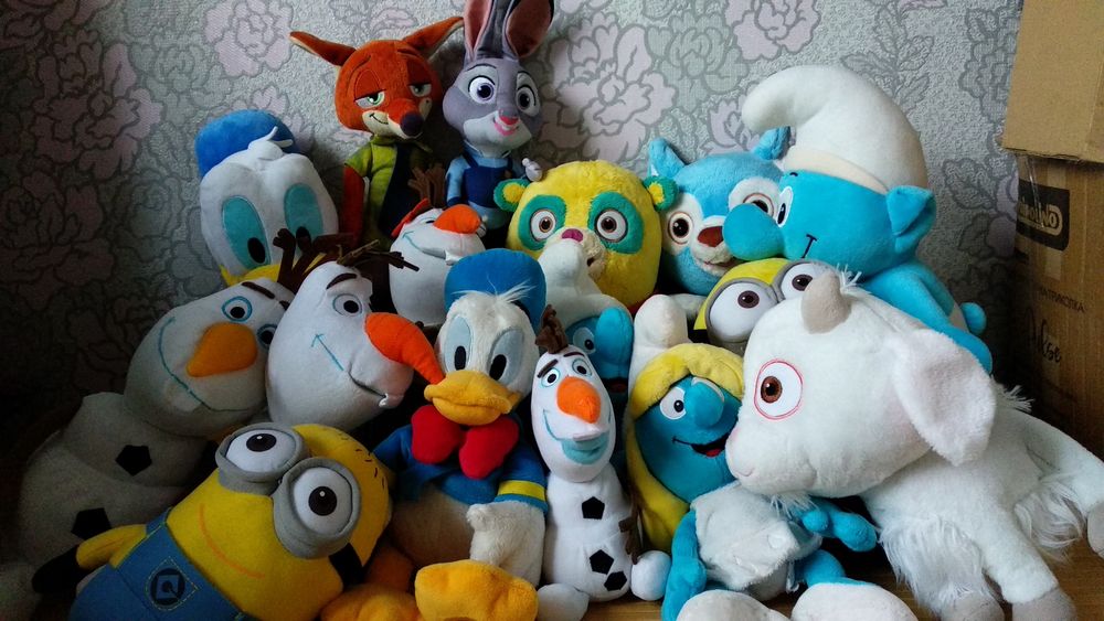 Игрушка Disney Store Дональд Олаф Смурфик Миньон  Дисней лот