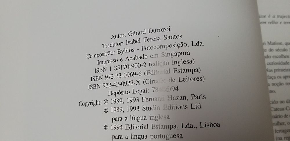 Matisse de Gérard Durozot.