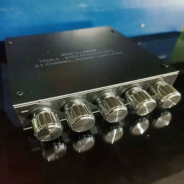 Усилитель звука 50W X 2 + 100W 2.1 канала (200W) авто стерео підсилювач 200W + аудио сабвуфер