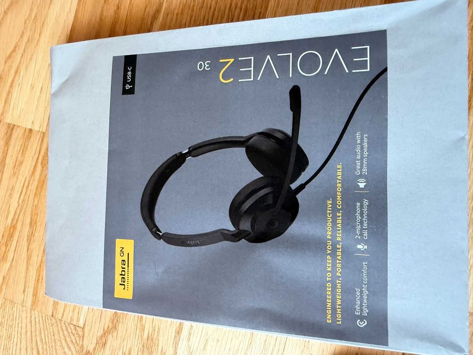 Jabra Evolve2 30 USB-C Stereo - NOWE, nierozpakowane, oryginalne pudelko
