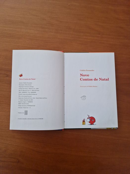 Livro "Nove Contos de Natal", Cidália Fernandes