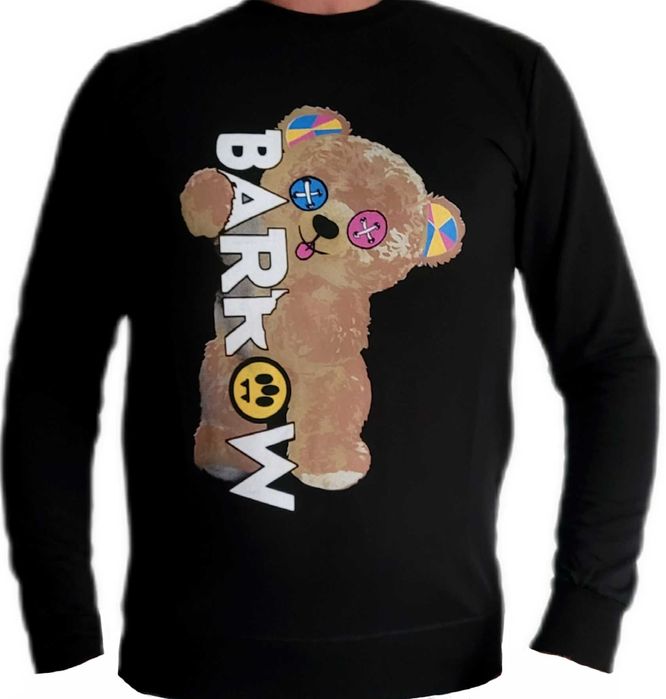 Bluza męska BARROW black nadruk logo MIŚ