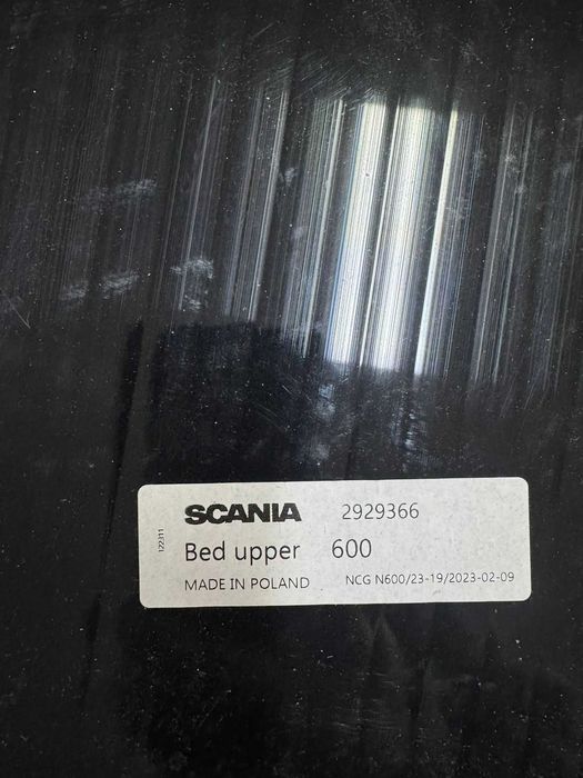 Łóżko górne SCANIA R 2025 ciągnik siodłowy