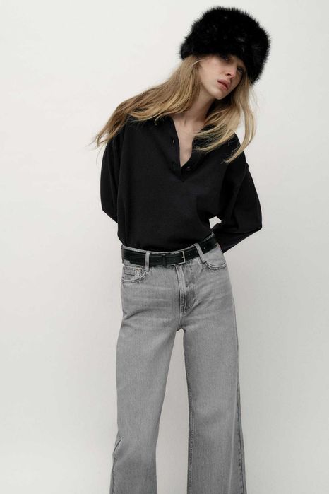 Джинси zara wide leg - full length 46 размер новая коллекция