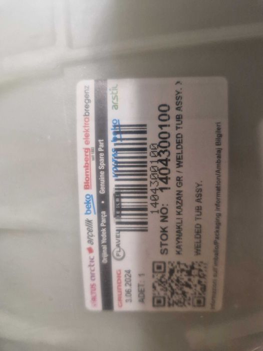 Zespół piorący do pralki Beko