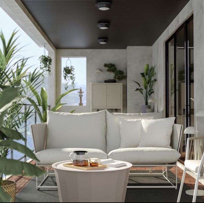 Conjunto IKEA HAVSTEN – Sofá + 2 Poltronas