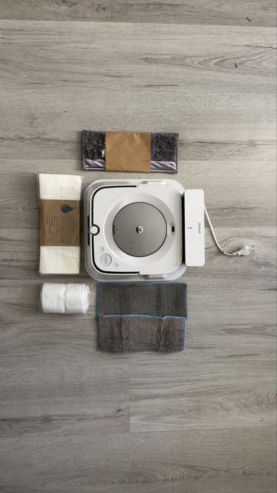 iRobot Brava m6 biały robot mopujący zestaw + nowe mopy