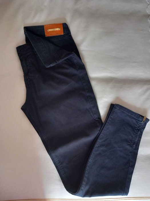 Calças azul escuro tamanho 40 - Zara