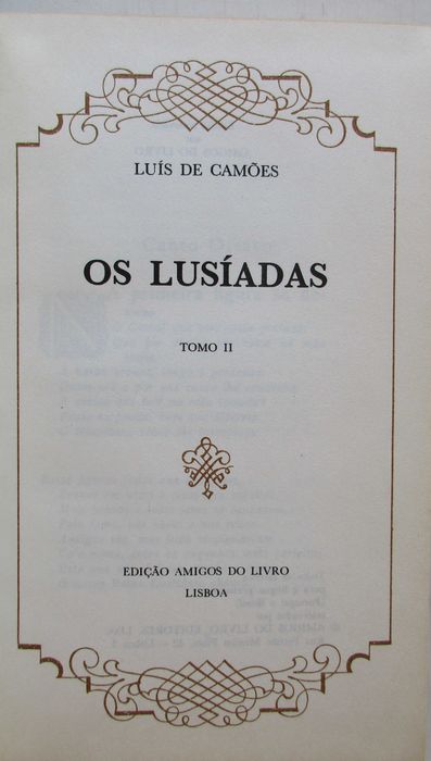 Luis de Camões - - - Os Lusíadas - - - - - 2 X Livros