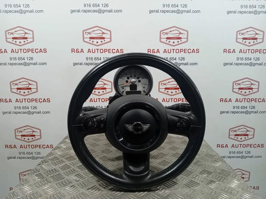 Volante com Airbag Mini Cooper R56 De 3 braços em Pele