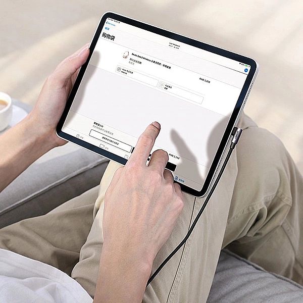Kabel Ugreen US255, 50125 USB-C - USB-C PD QC 60W 3A 480Mb/s 2m - szar