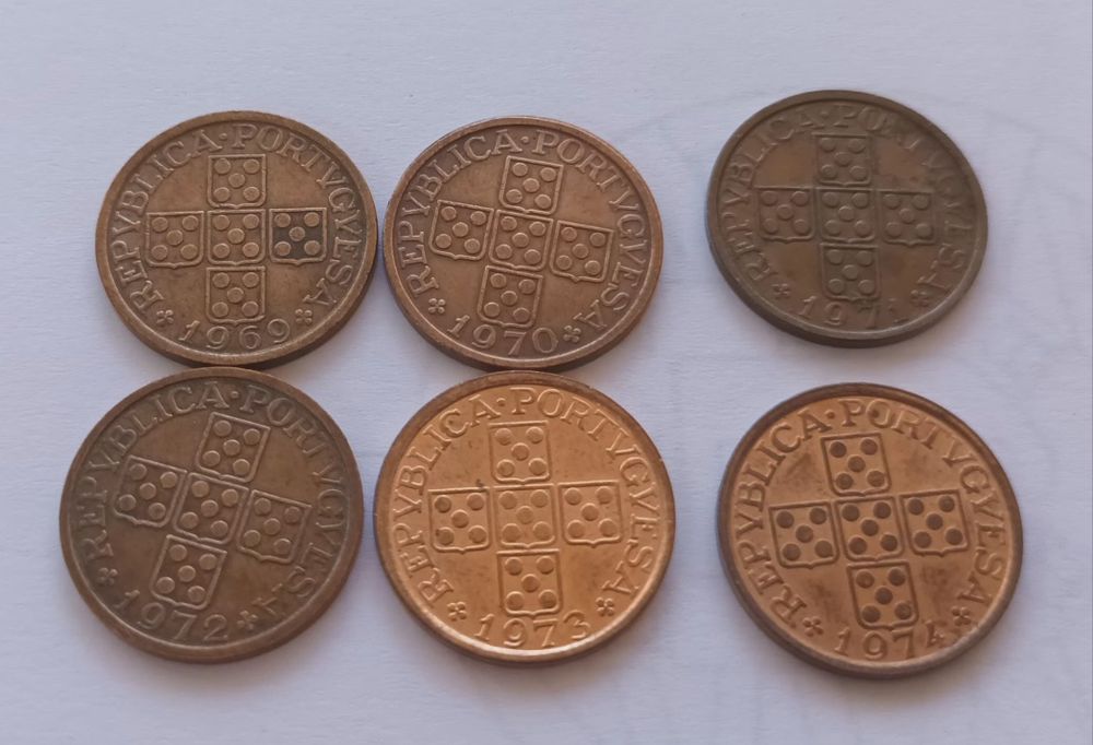 Coleção completa moedas República portuguesa 20 centavos