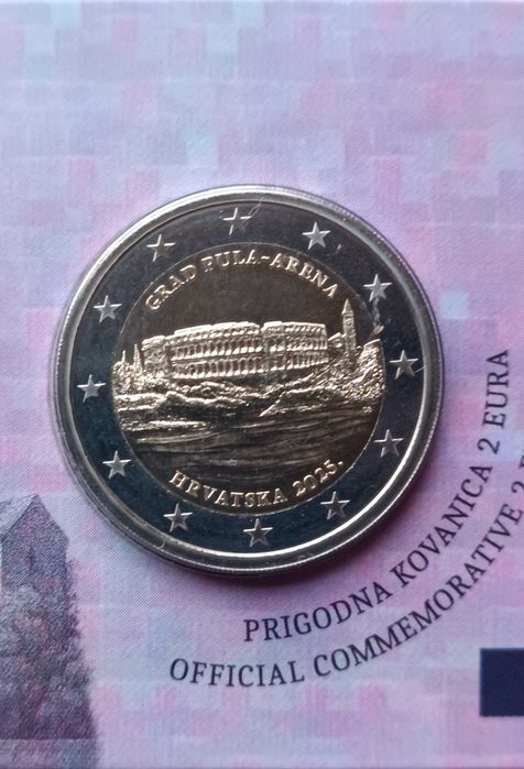 Croácia 2025 - Moeda 2 € Coincart " Grad PULA Arena "