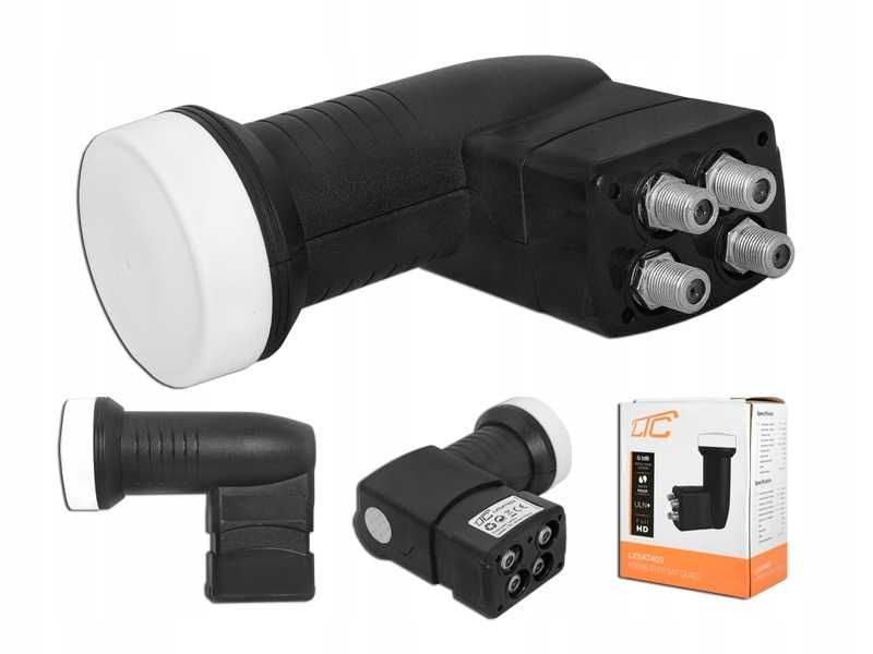 Zestaw 4xTV Antena 110CM QUAD UCHWYT 50M KABLA 8xF