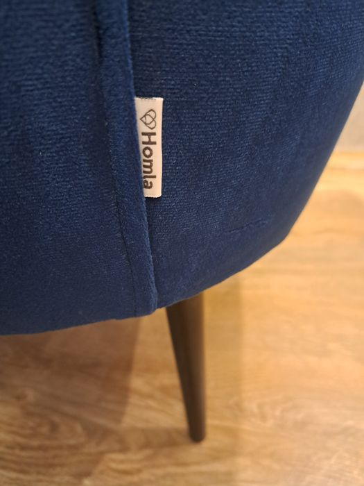 Fotel dziecięcy zamszowy granatowy