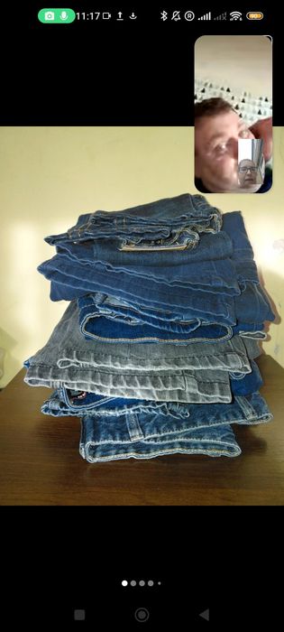 Zestaw 8 sztuk spodni jeansowych rozmiar M-L
