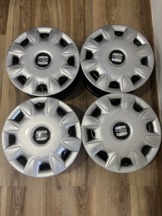 Conjunto 4 jantes e tampoes seat