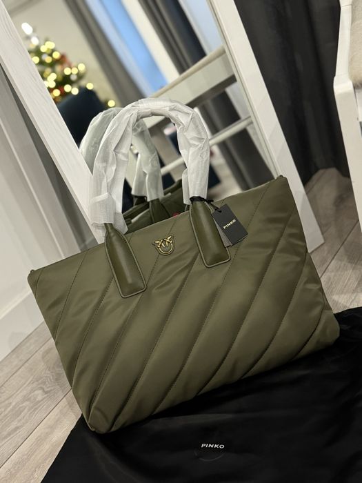 Сумка шоппер Pinko хакі хаки