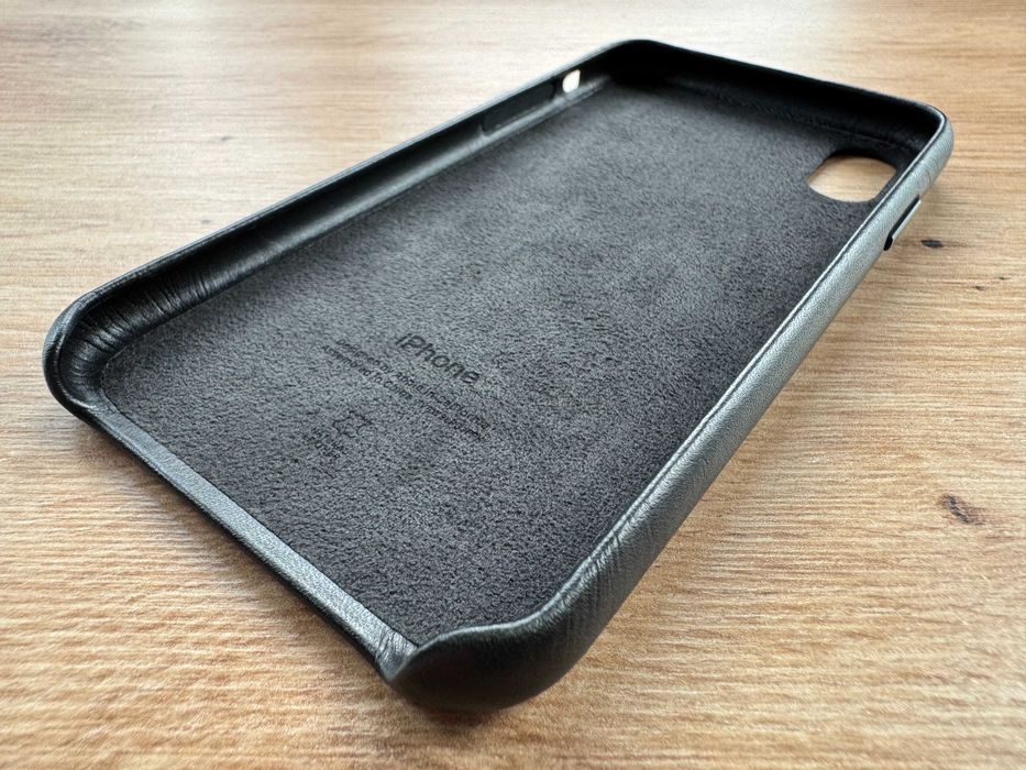 Etui Apple iPhone X Leather Case Black [NOWE | PEŁEN ZESTAW]