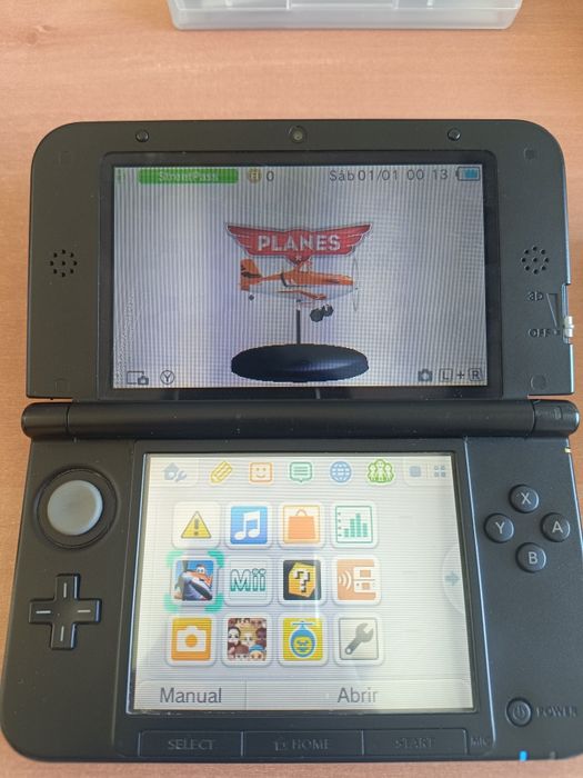Nintendo 3ds XL Azul com 5 jogos