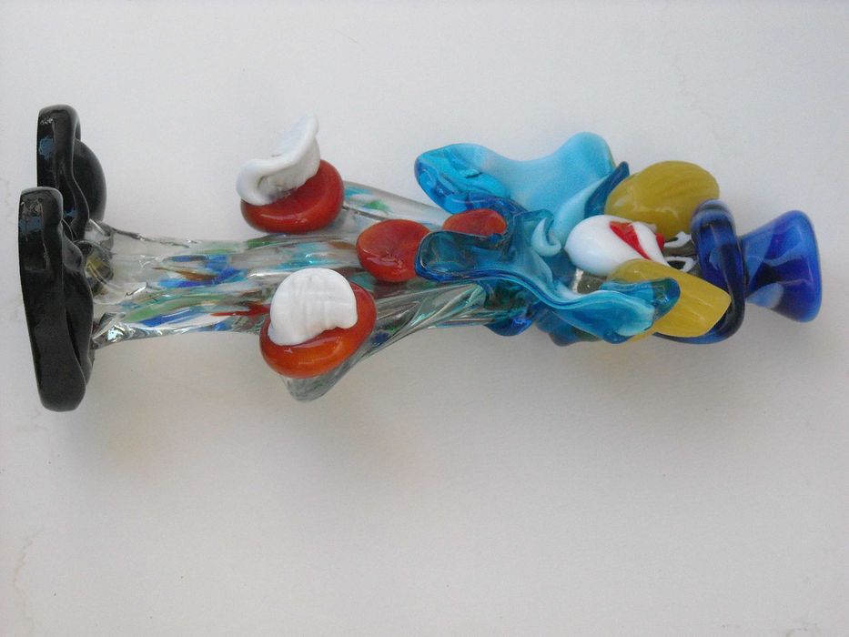 Palhaço Colorido em Cristal Murano