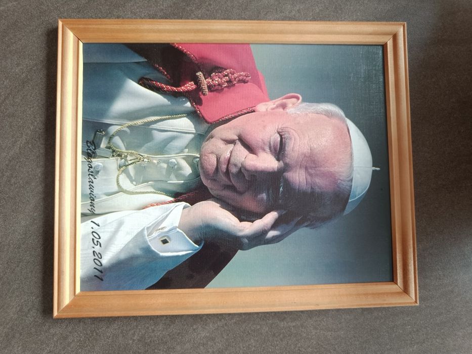 Obraz Matki Bożej 3d Pana Jezusai obraz Jana Pawła II
