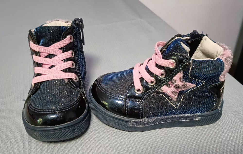 Botki buty trzewiki dziewczęce Nelli Blu rozmiar 20 Mieniący się grana
