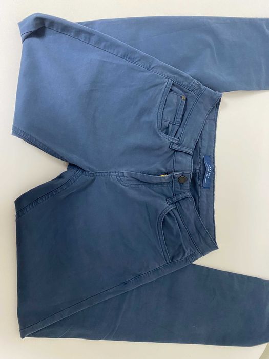 Calças Chino Azul Zara