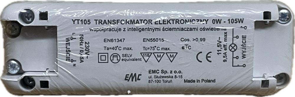 Transformator elektroniczny YT105 0W-105W EMC