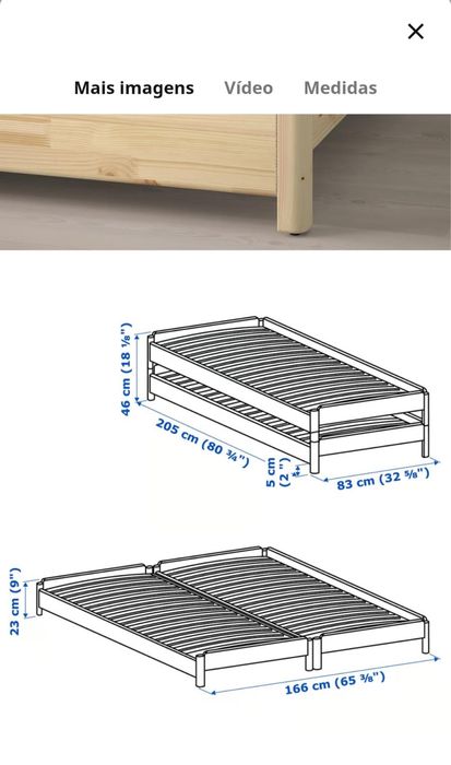 Cama de solteiro ikea