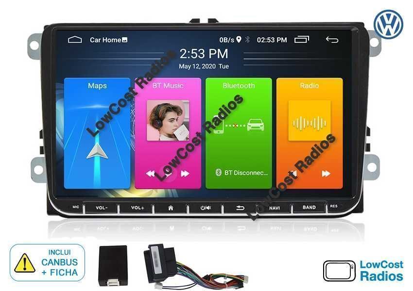 Auto Rádio GPS Android 15 • VW • SKODA • SEAT - Multimédia - 9 Polegadas • 7 Polegadas | CARPLAY • ANDROID AUTO