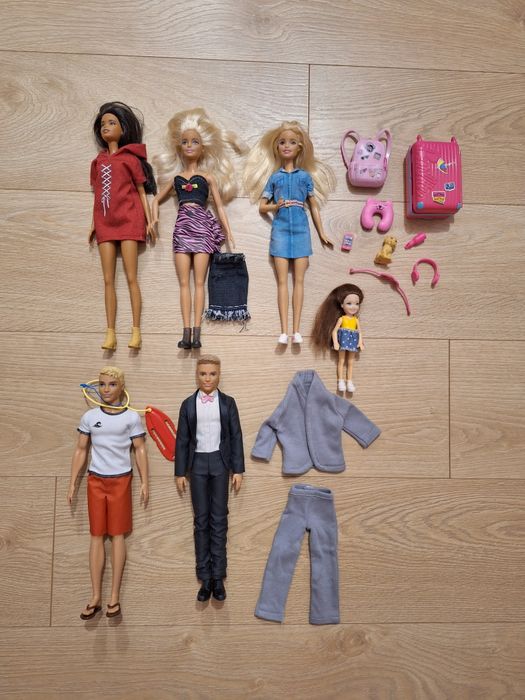 Zestaw Barbie z akcesoriami Ken ratownik i Ken Pan Młody