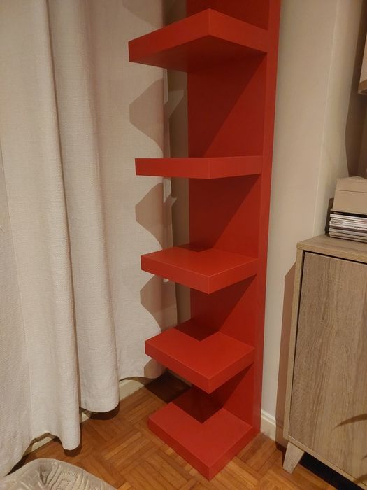 Estante lack vermelha