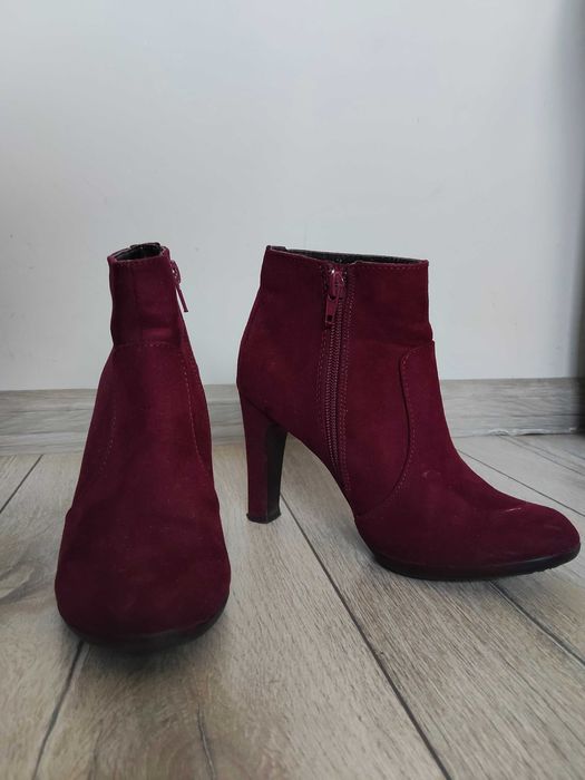 Bordowe botki rozm.35