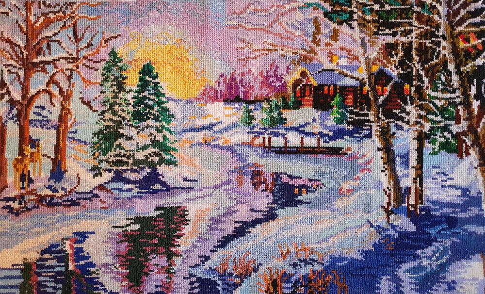 Вышитые картины, вышивка крестом, ручная работа, handmade, пейзажи