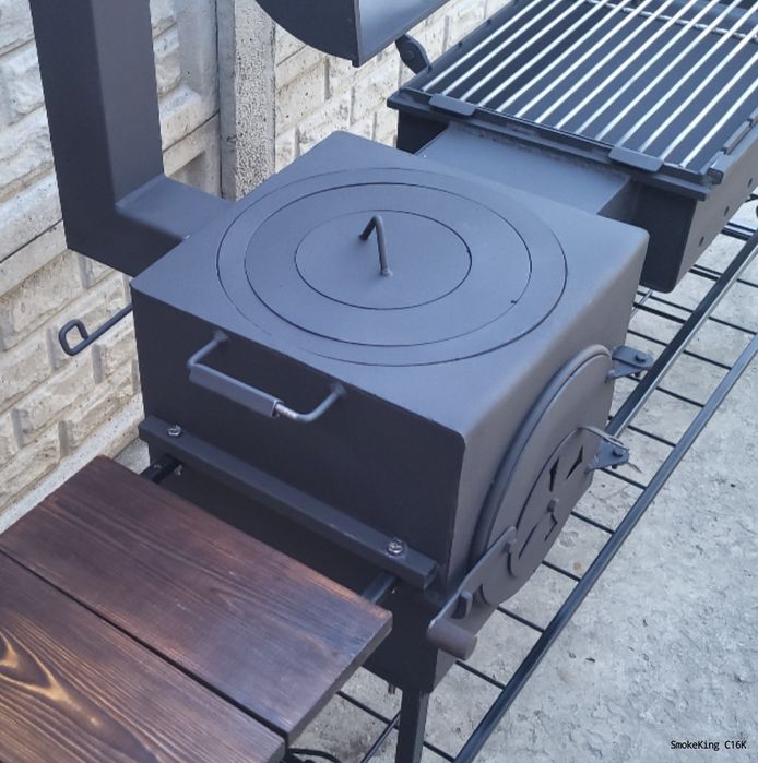 • 3/5мм • Жаровня 100 см • Мангал Коптильня с Печкой под Казан