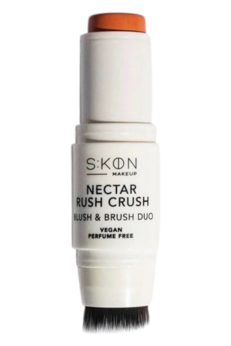 Wegański róż w kremie S:KON Makeup Peach + Pędzel - Nowy z metką