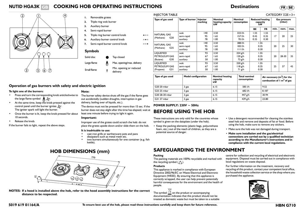 Placa Gás NUTID HGA3K IKEA (nova)