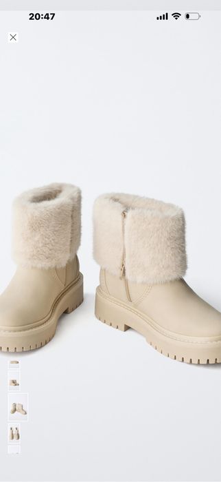 Черевики на хутрі,фірми Zara розмір 35