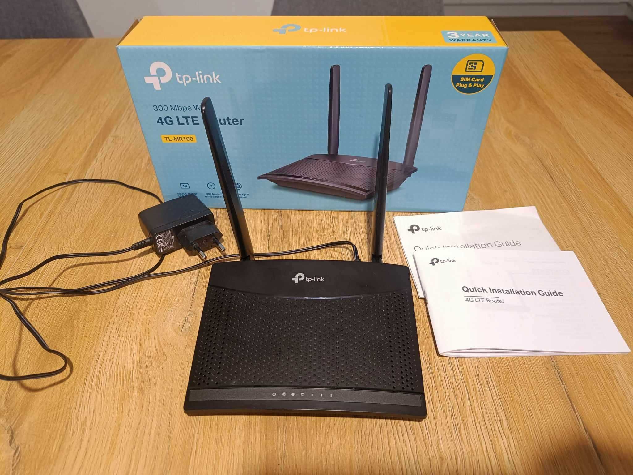 Router TP-Link TL-MR100, 4G LTE, 300 Mb/s, Wi-Fi, Na kartę SIM Rzeszów ...