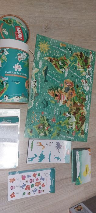 Puzzle MON zwierzęta świata mapa 40