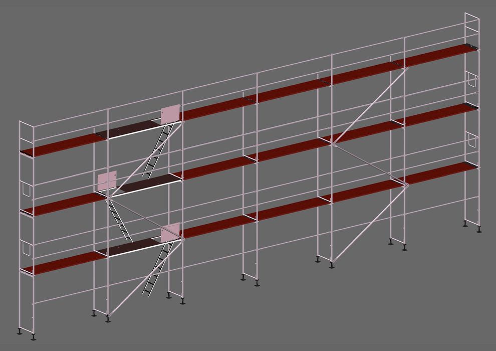 Rusztowanie systemowe plettac SP70  153 m2  18x8,4m