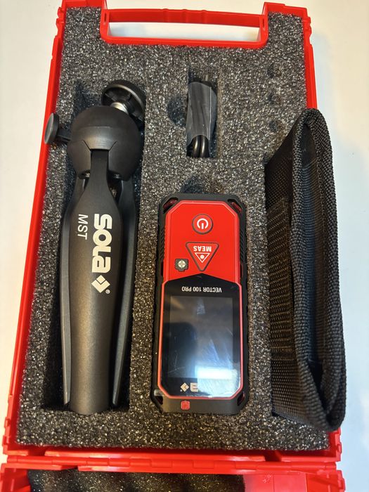 Profesjonalny Dalmierz Laserowy SOLA VECTOR 100 PRO SET – Kamera, BT, IP65