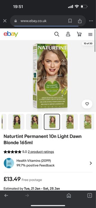 Натуральна крем фарба для волосся без аміаку та окислювача веганська