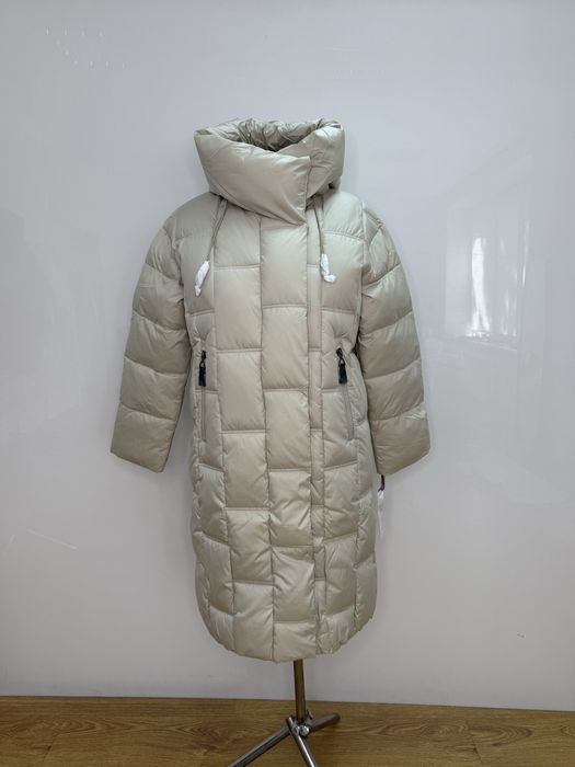 Женский удлиненный пуховик CLASNA полномерный, большие размеры