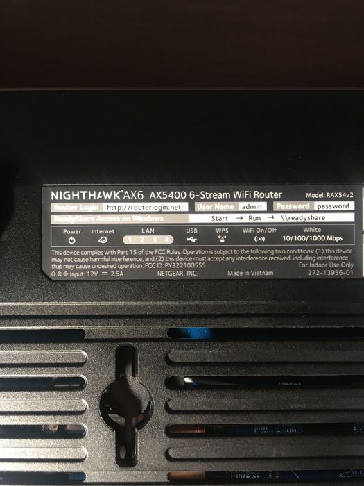 Wi-Fi 6 AX 4K/8K 6-Stream 160MHz NETGEAR AX5400 Dual-Band Gbe Роутер
