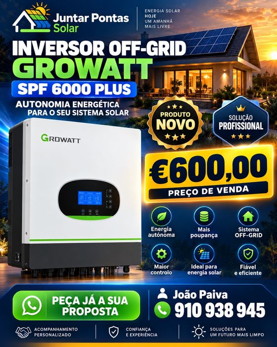 Inversor OFF-GRID, Growatt SPF 6000 PLUS