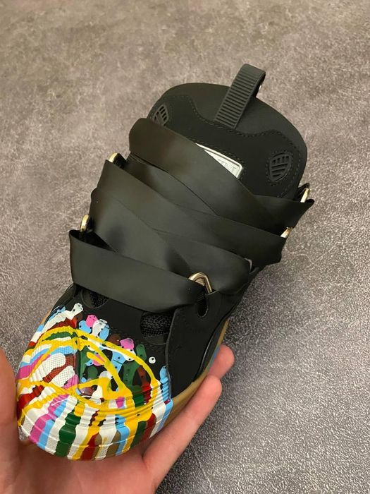 [БЕЗ ПРЕДОПЛАТ] Lanvin Curb Sneakers Black Blue Paint Premium