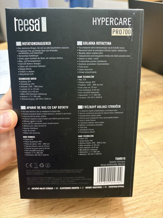 Golarka rotacyjna Teesa Hypercare pro 700