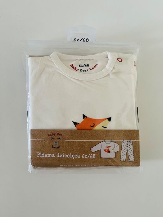 Baby Bear Leon piżama niemowlęca, dwuczęściowa. Lis, bawełna 62/68